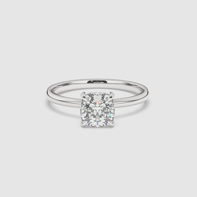 Billie Solitaire Hidden Halo Lab Grown Diamond Engagement Ring