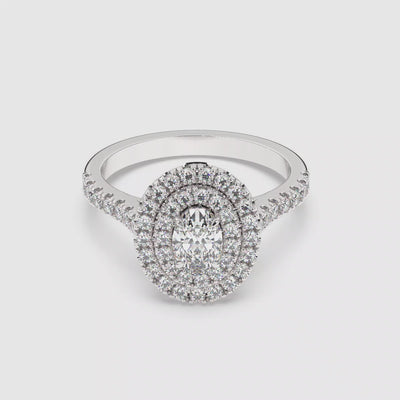 Paris Double Halo Lab Grown Diamond Engagement Ring