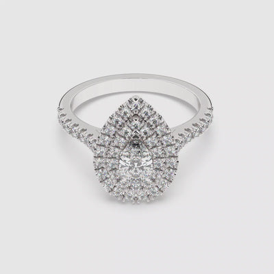 Paris Double Halo Lab Grown Diamond Engagement Ring