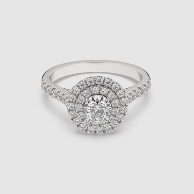 Paris Double Halo Lab Grown Diamond Engagement Ring