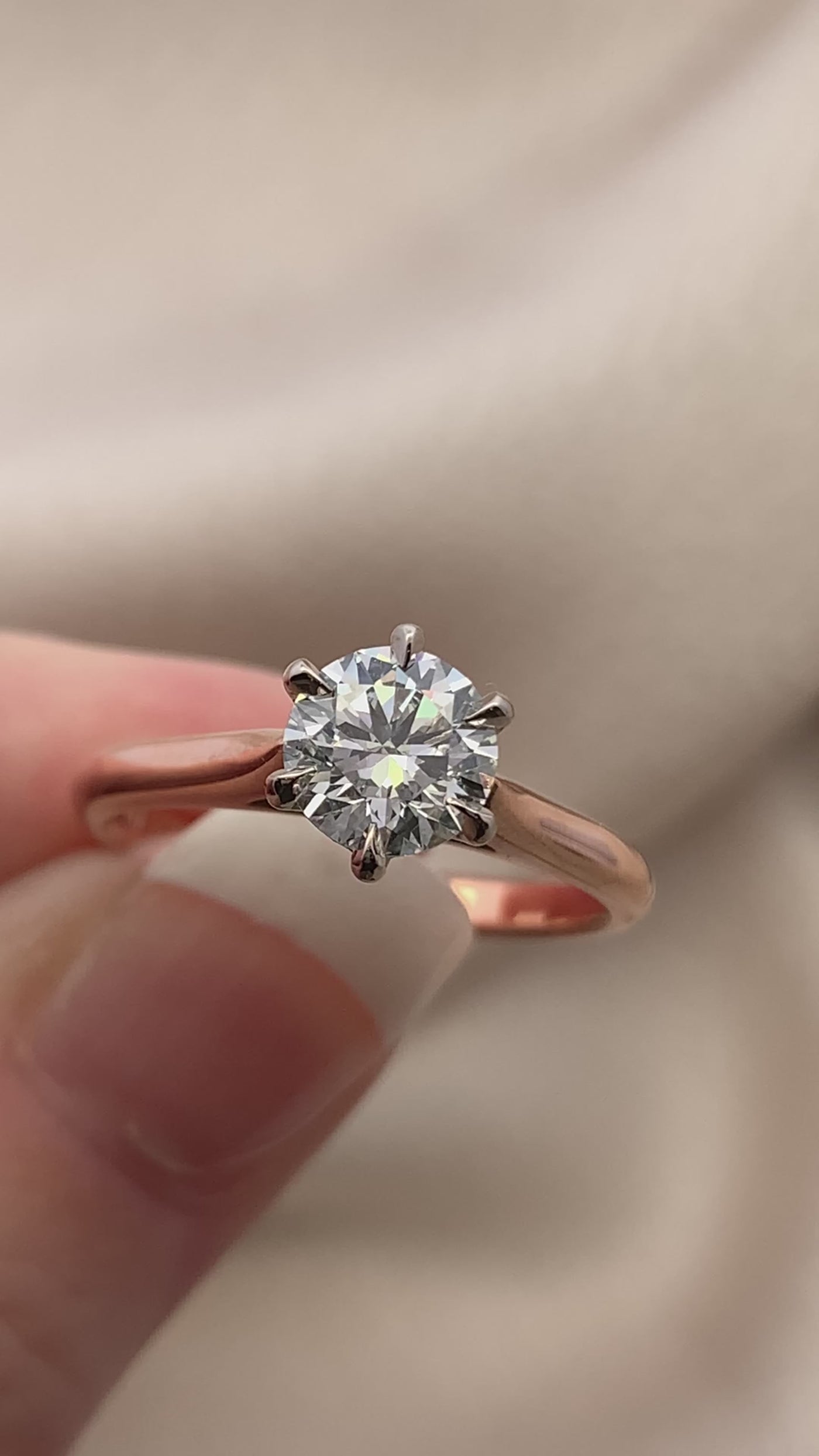 "Vienna" Lab Grown Diamond Engagement Ring Round Cut