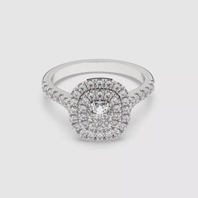 Paris Double Halo Lab Grown Diamond Engagement Ring
