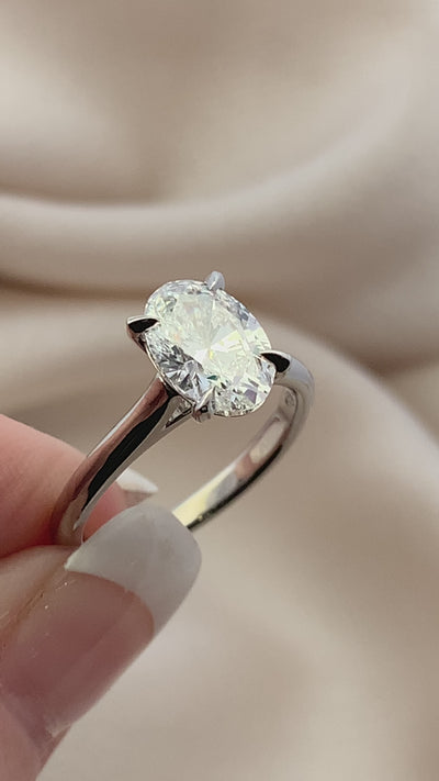 "Ella" Solitaire Oval Cut Engagement Ring