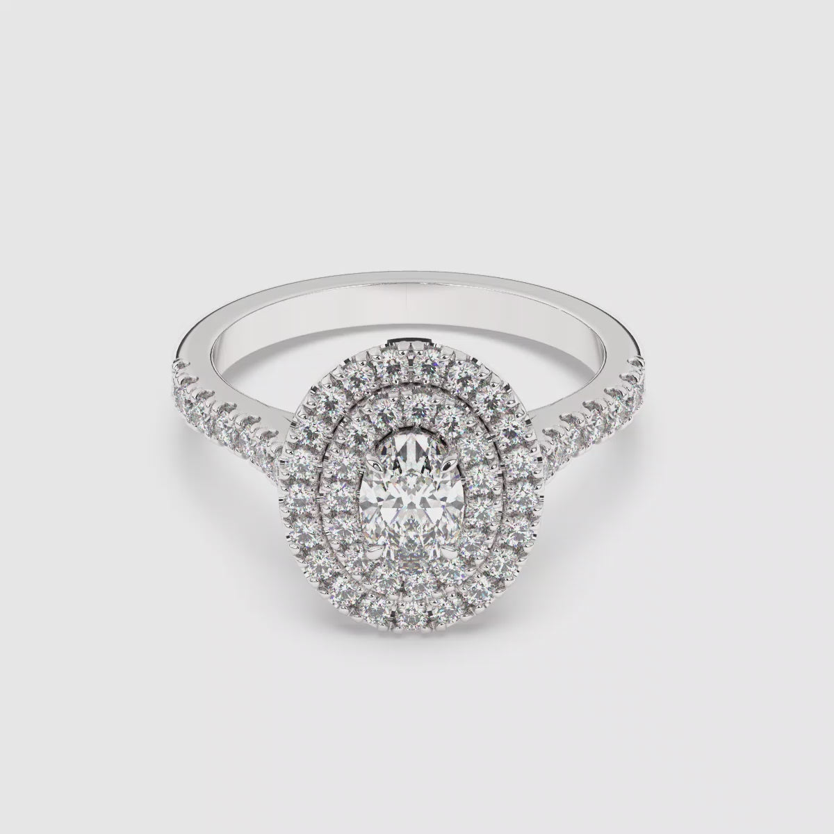 Paris Double Halo Lab Grown Diamond Engagement Ring