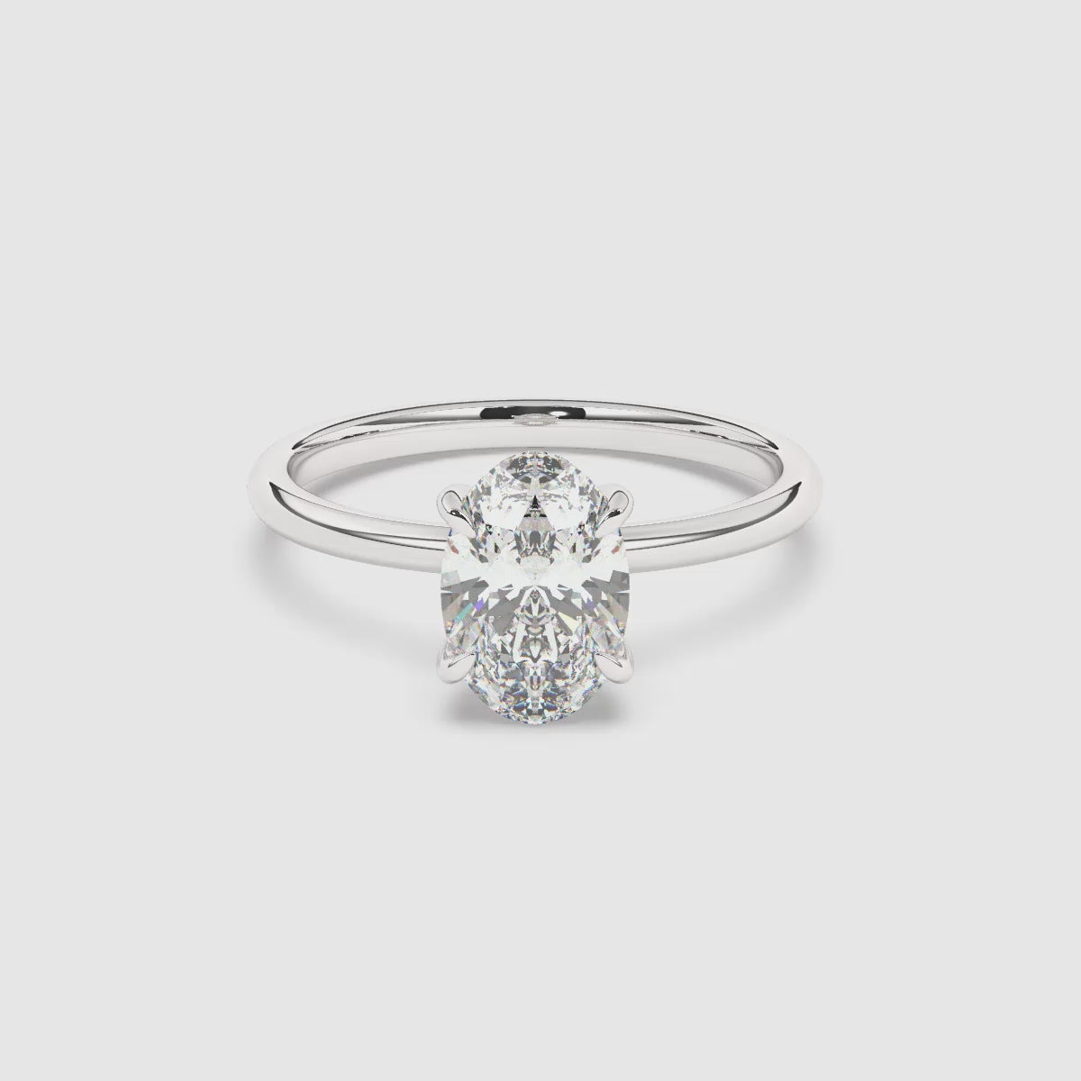 Billie Solitaire Hidden Halo Lab Grown Diamond Engagement Ring