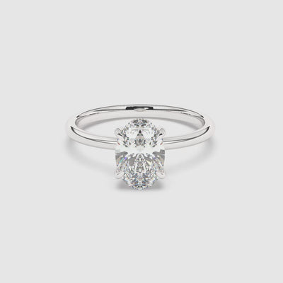 Billie Solitaire Hidden Halo Lab Grown Diamond Engagement Ring