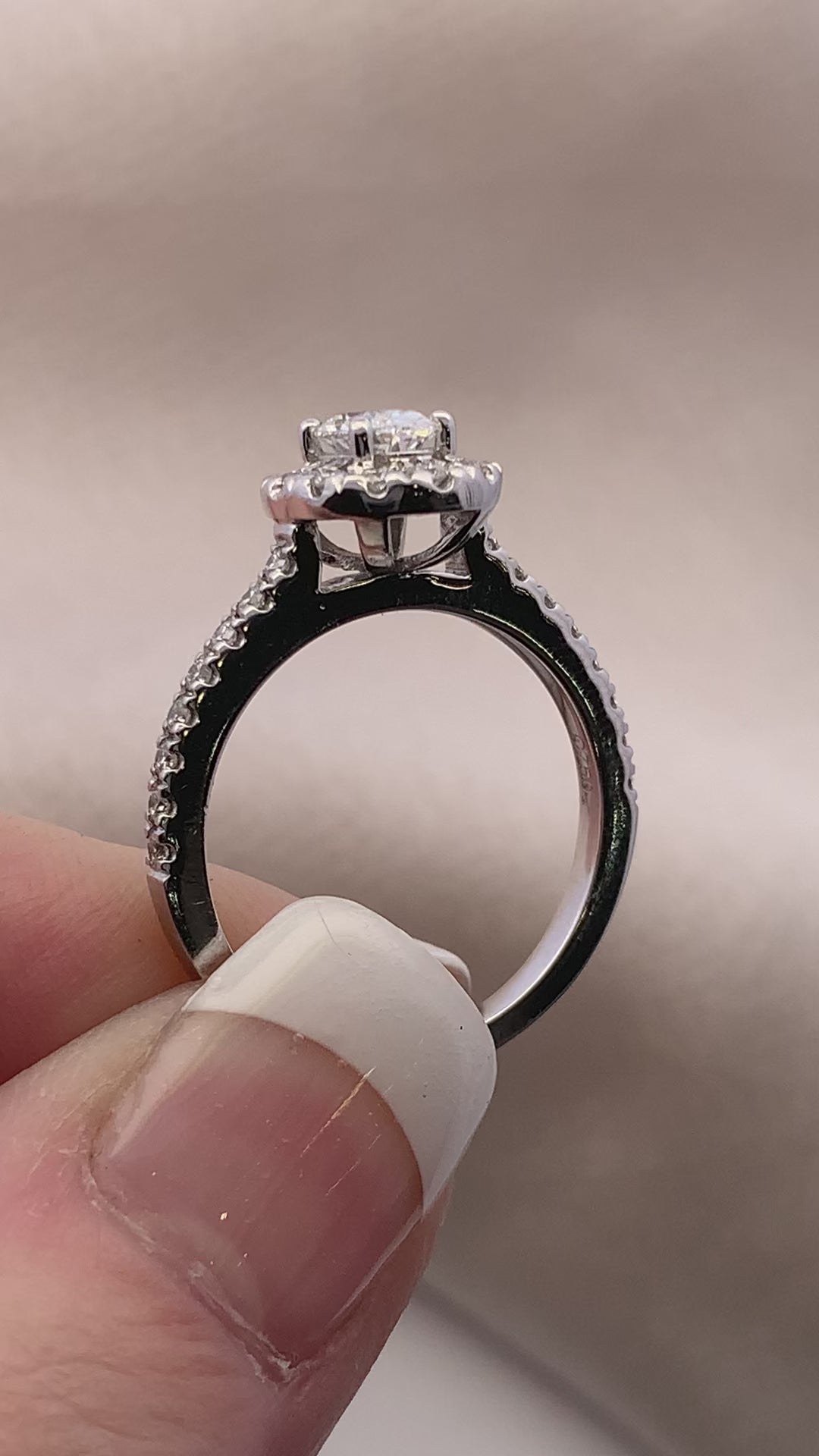 Oval Halo Diamond Engagement Ring