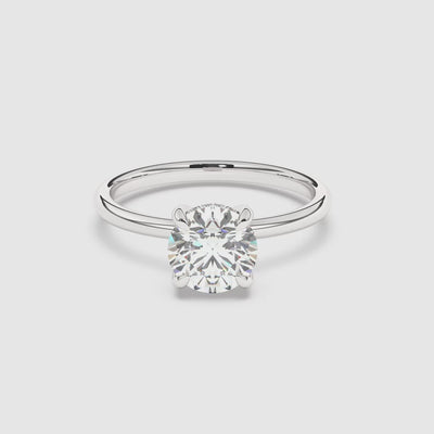 Billie Solitaire Hidden Halo Lab Grown Diamond Engagement Ring