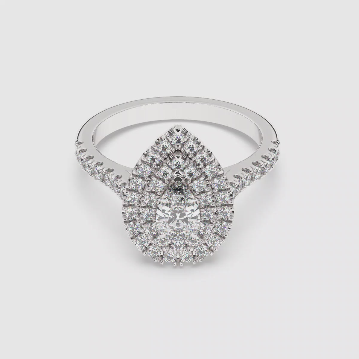 Paris Double Halo Lab Grown Diamond Engagement Ring