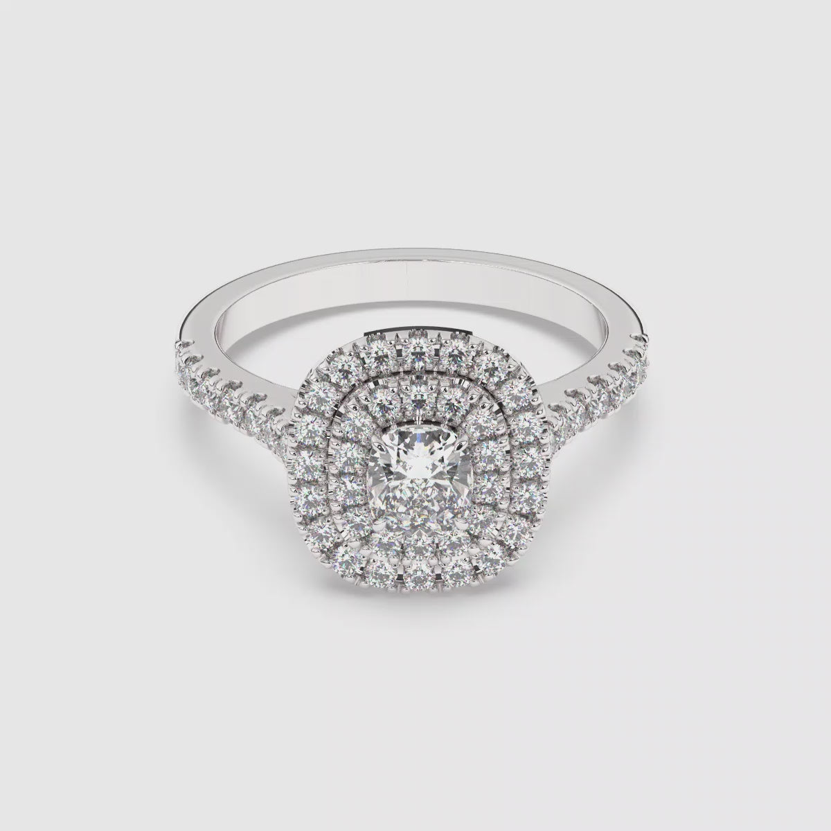 Paris Double Halo Lab Grown Diamond Engagement Ring