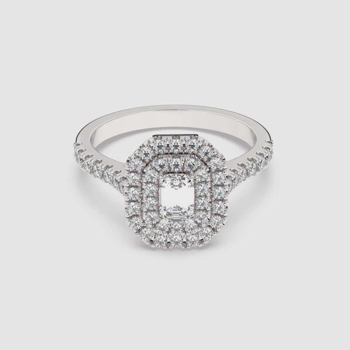 Paris Double Halo Lab Grown Diamond Engagement Ring
