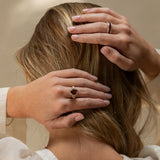 red rhodolite garnet dress ring photoshoot 
