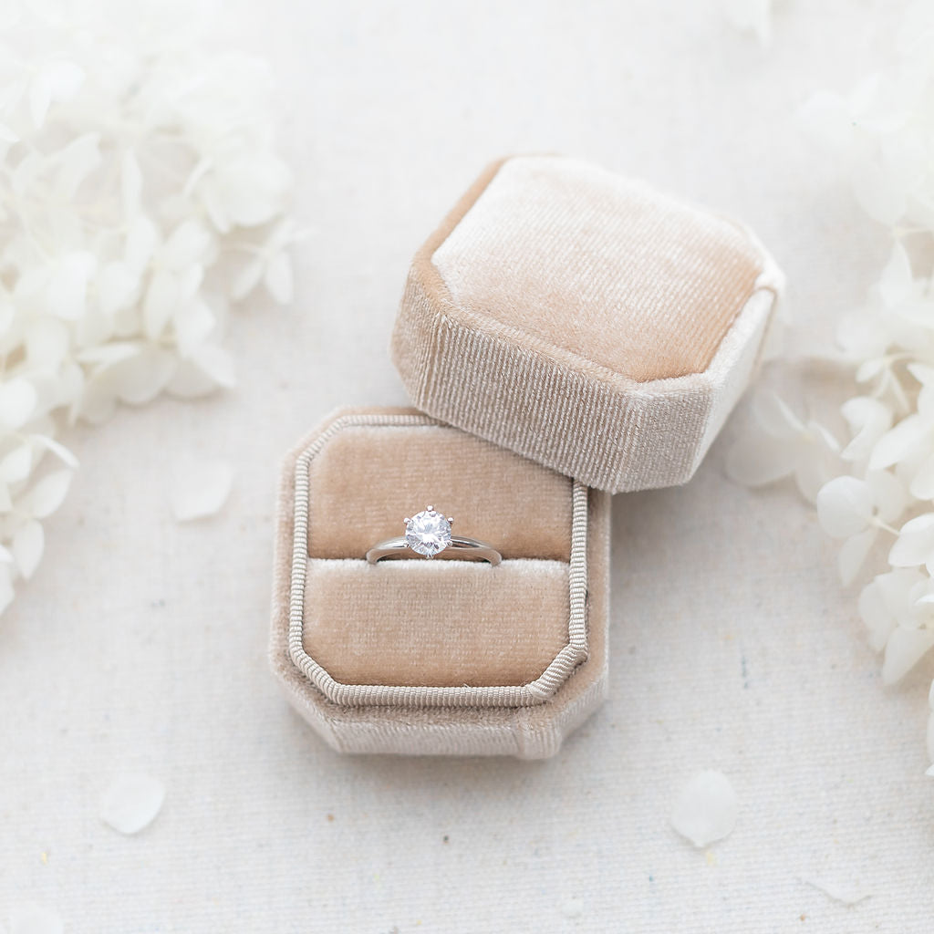 Velvet Engagement wedding ring box 
