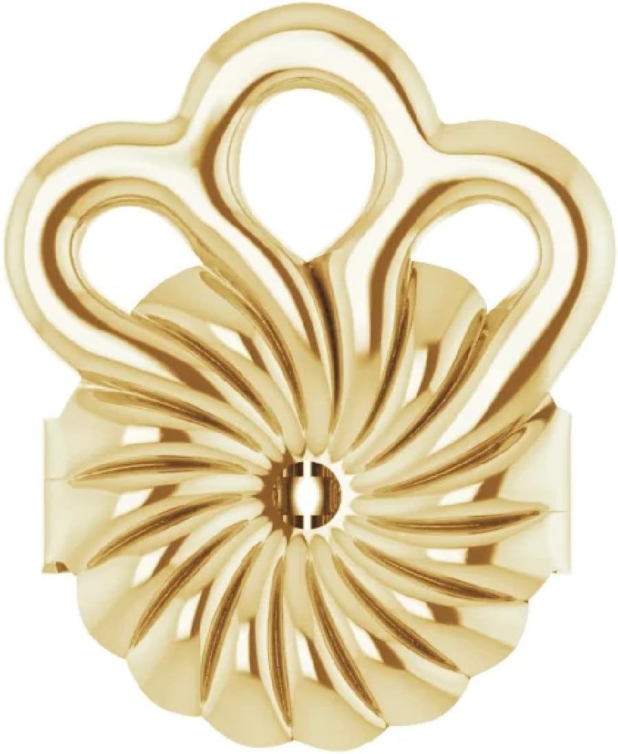 Earring back to help keep earrings in ear yellow gold 