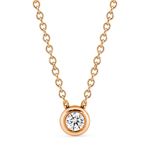 Rose Gold Diamond Slider Necklace