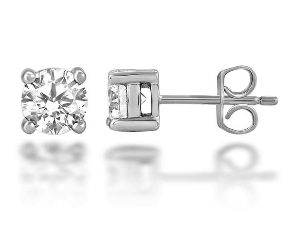 18ct WG Diamond Stud Claw