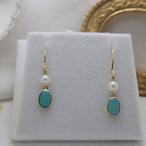 Solid Opal Earrings