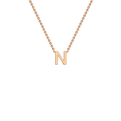 "N" Rose Gold Initial Necklace