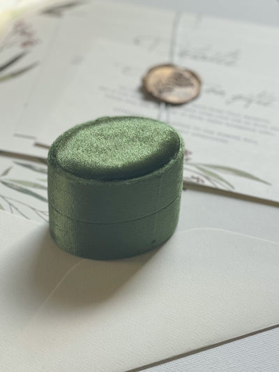 Engagement Ring Box Emerald Green Wedding Ring Box