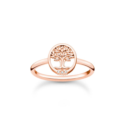 Thomas Sabo Ring Tree of Love white stones rose gold
