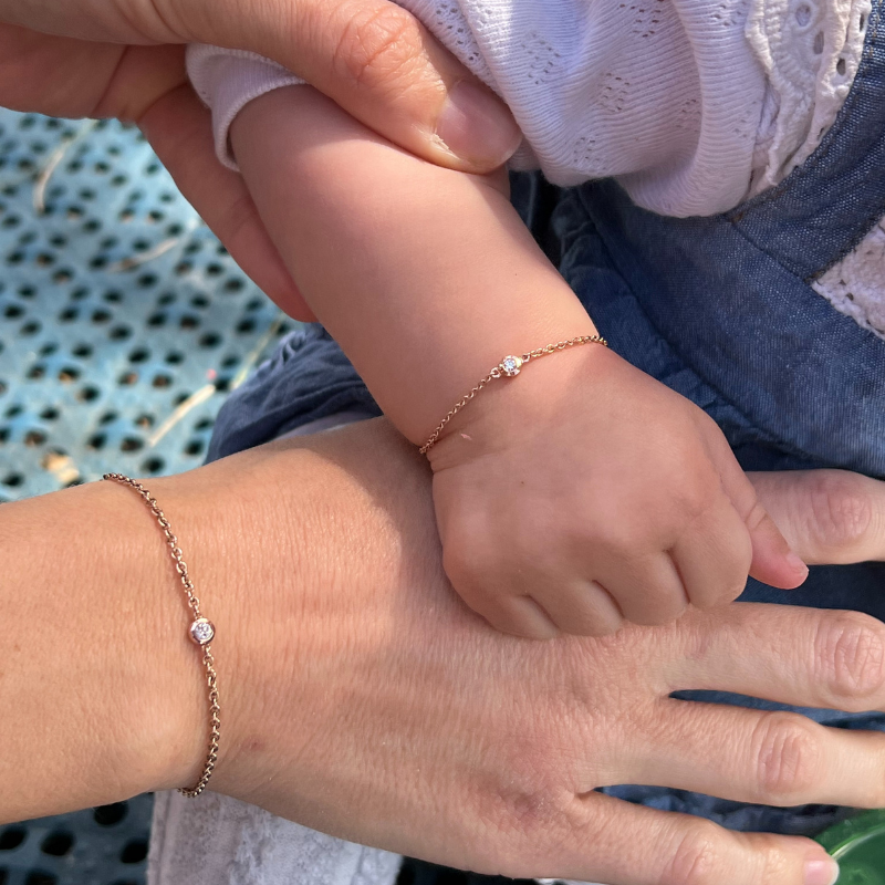 Baby gold bracelet with 2025 ring