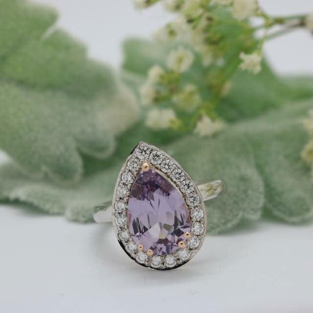 Purple Spinel Diamond Dress Ring